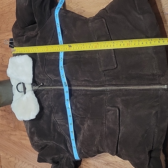 NWOT Wilson's Suede Leather Ranchers Jacket w/ Faux Fur - Picture 14 of 16